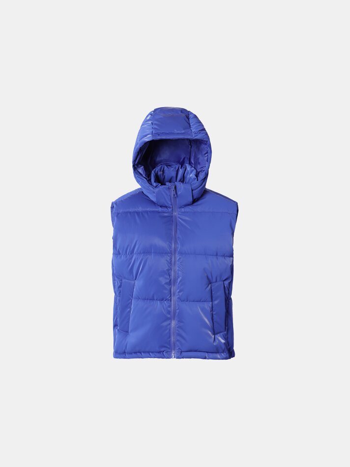 Colete curto acolchoado - Azul