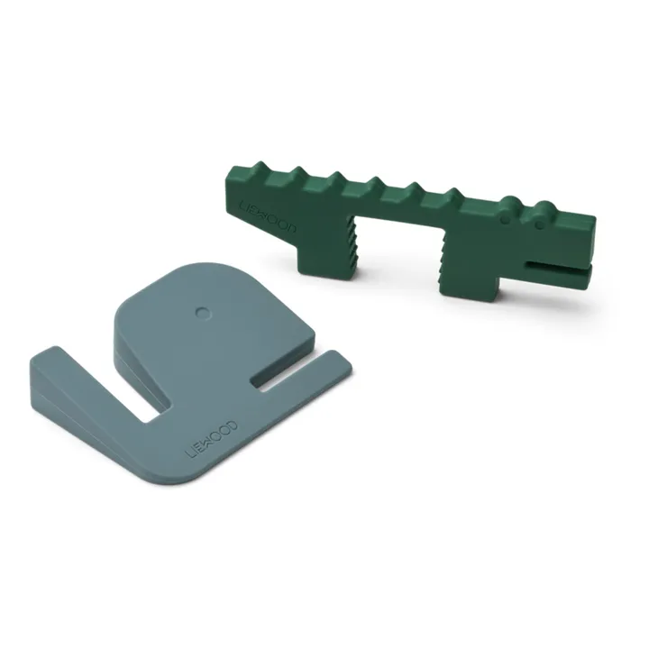Liewood Cales porte Bjarke - Set de 2 | Whale blue/Garden green