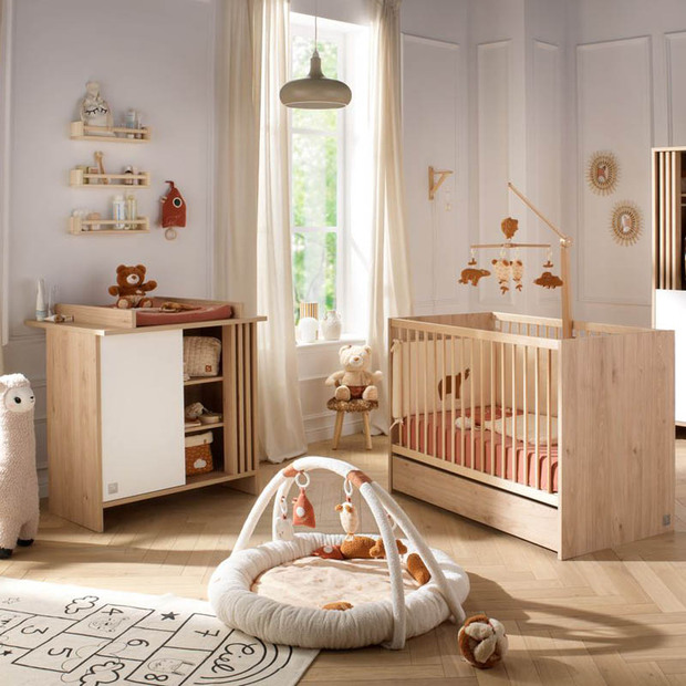 Chambre DUO Lit 120x60 Commode 1P TOKYO Blanche - SAUTHON