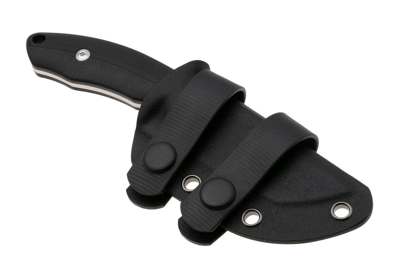 CJRB Mutt J1958-BK Satin AR-RPM9, Black G10, vaststaand mes, Jonathan Shaw design