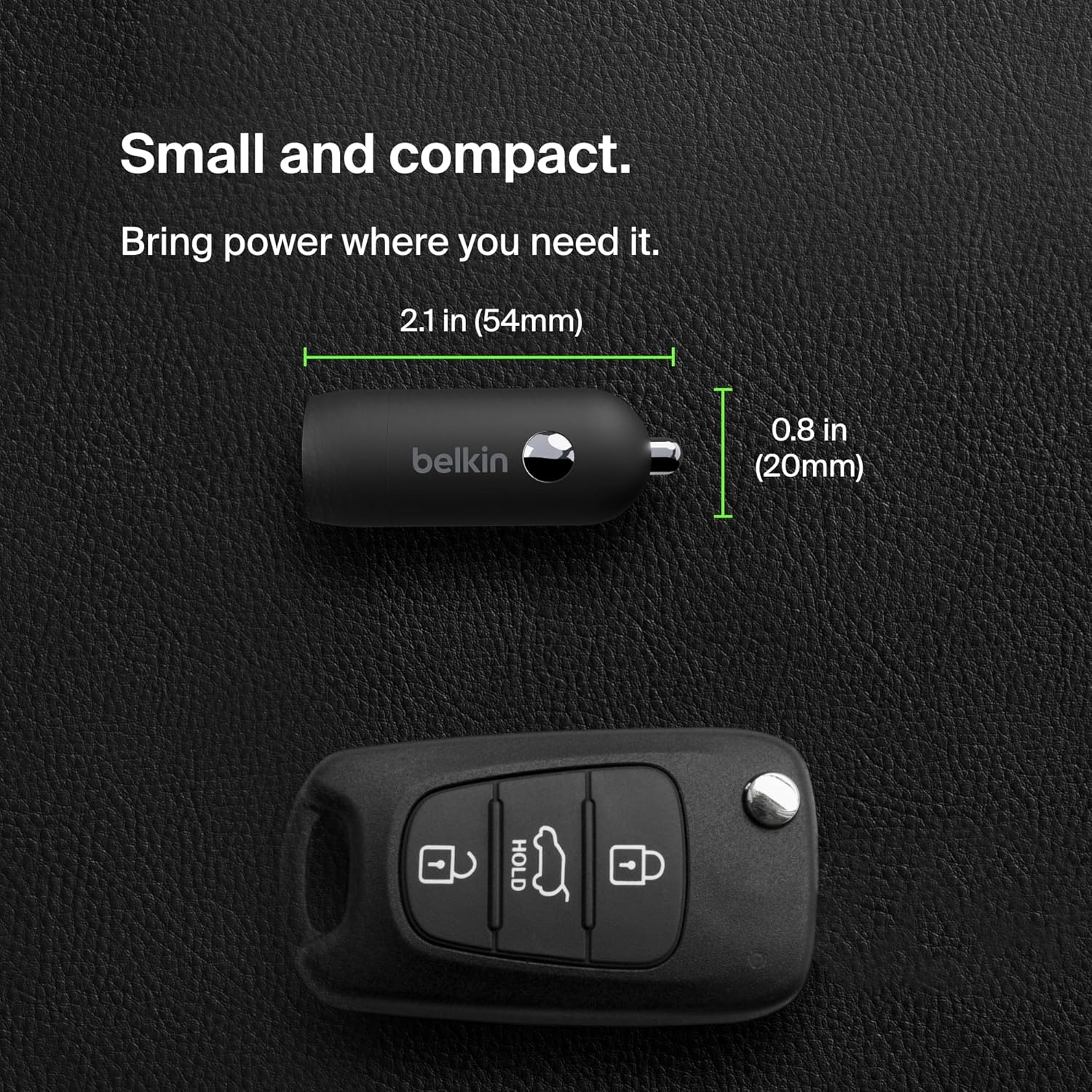 (30W) USB C Auto KFZ Ladegerät BoostCharge aus recyceltem Kunststoff inkl. USB C Ladekabel (CCA004bt1MBK-B6) - Schwarz