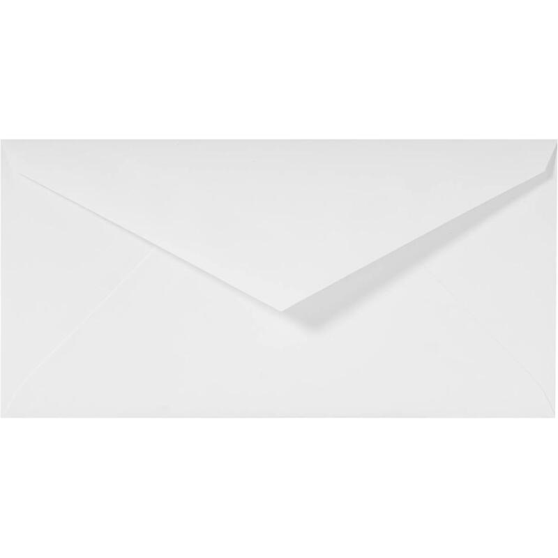 25 enveloppes DL (110x220mm) Vergé de France doublées gommées