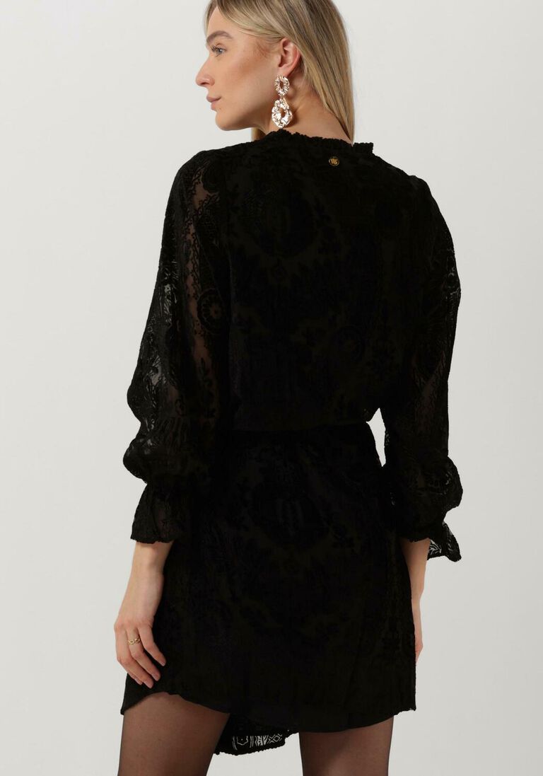 FREEBIRD zwarte freebird mini jurk akkie dress