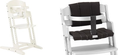 BabyDan Danstolen Matstol & Matstolpute, Hvit/Svart