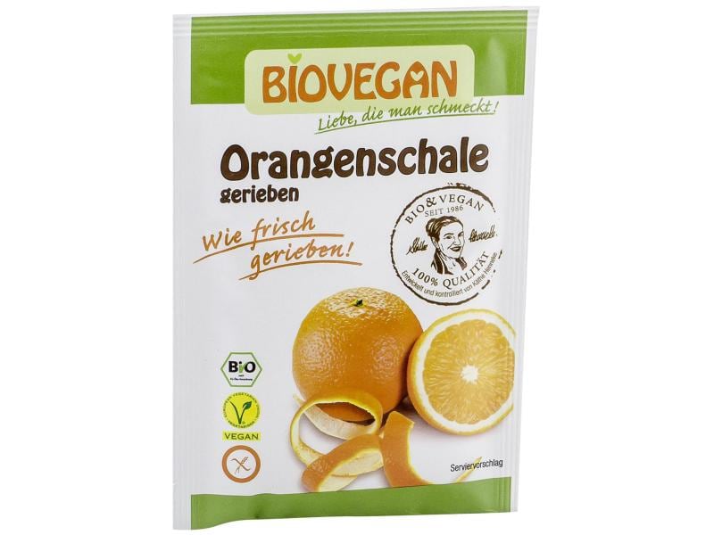 Biovegan Bio Orangenschale 9 g Bio Orangenschale gerieben und gefriergetrocknet