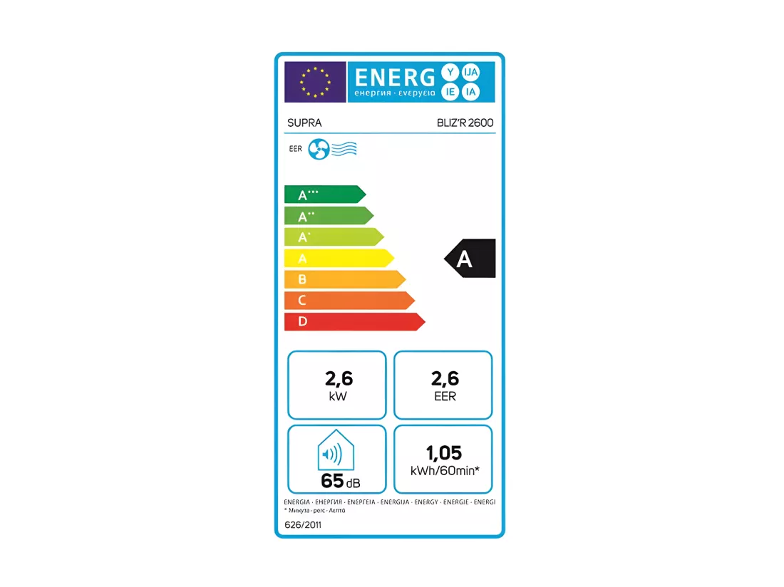 Supra Climatiseur mobile 2600w 35m² avec kit fenêtre - blizr2600