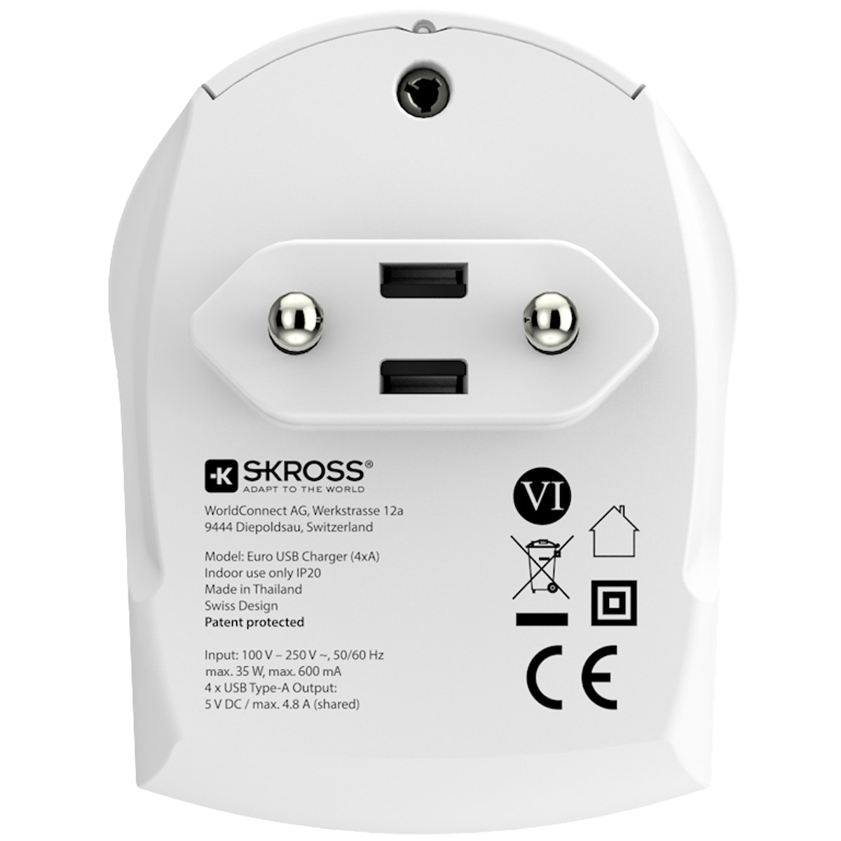 SKROSS 4-ports USB-lader EU