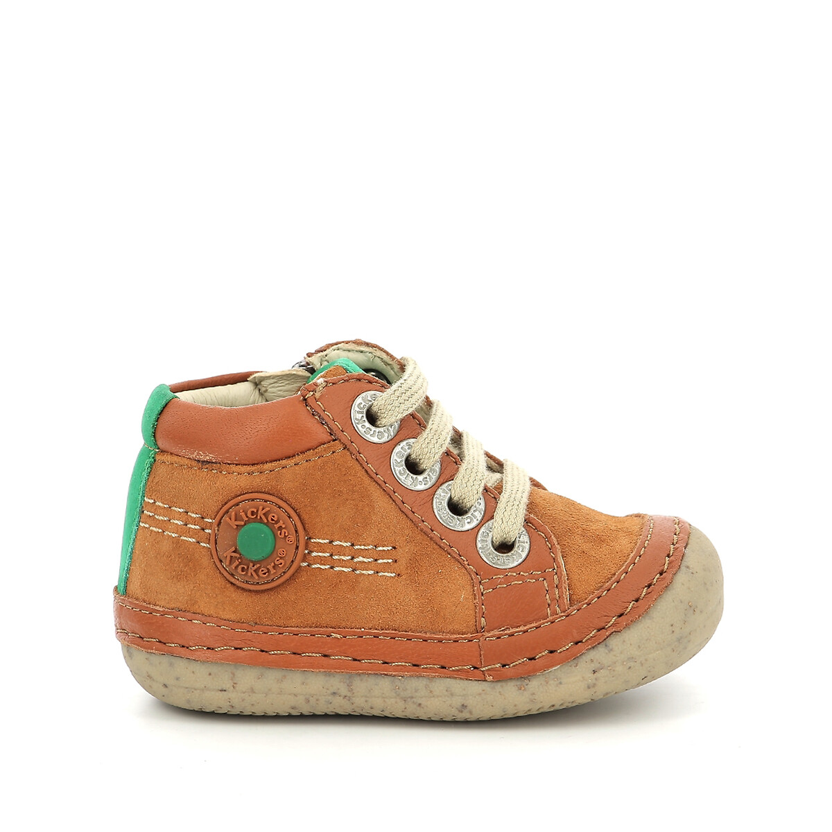 KICKERS<br>Botas de couro com cadarço Sonistreet