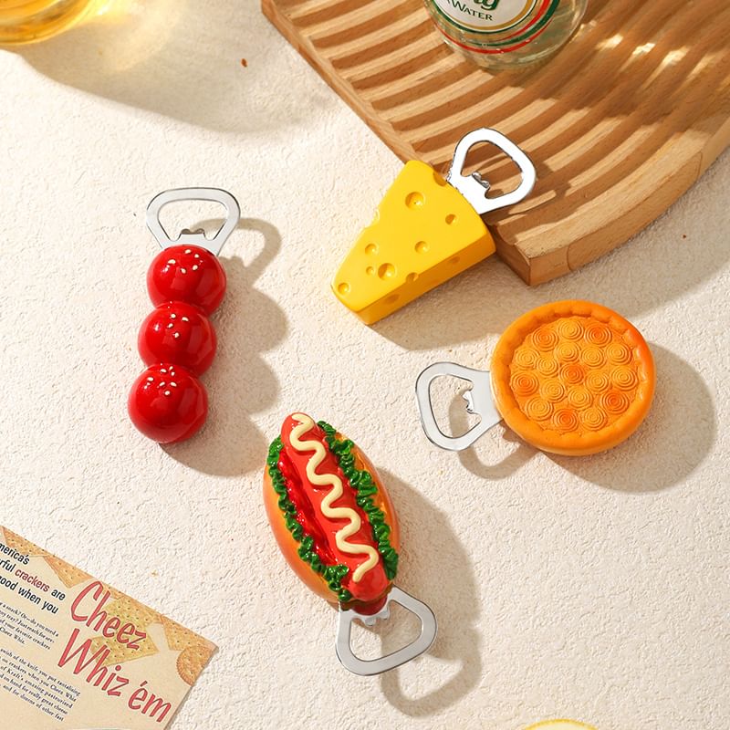 Chimi Chimi - Voedselhars roestvrijstalen flesopener (verschillende ontwerpen) / set