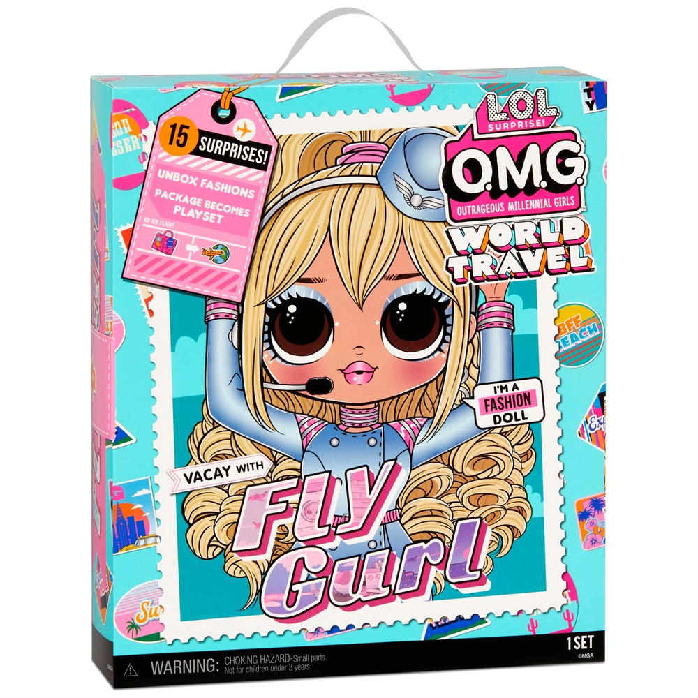 LOL Surprise! OMG Reisepuppe – Fly Gurl mit 15 Überraschungen