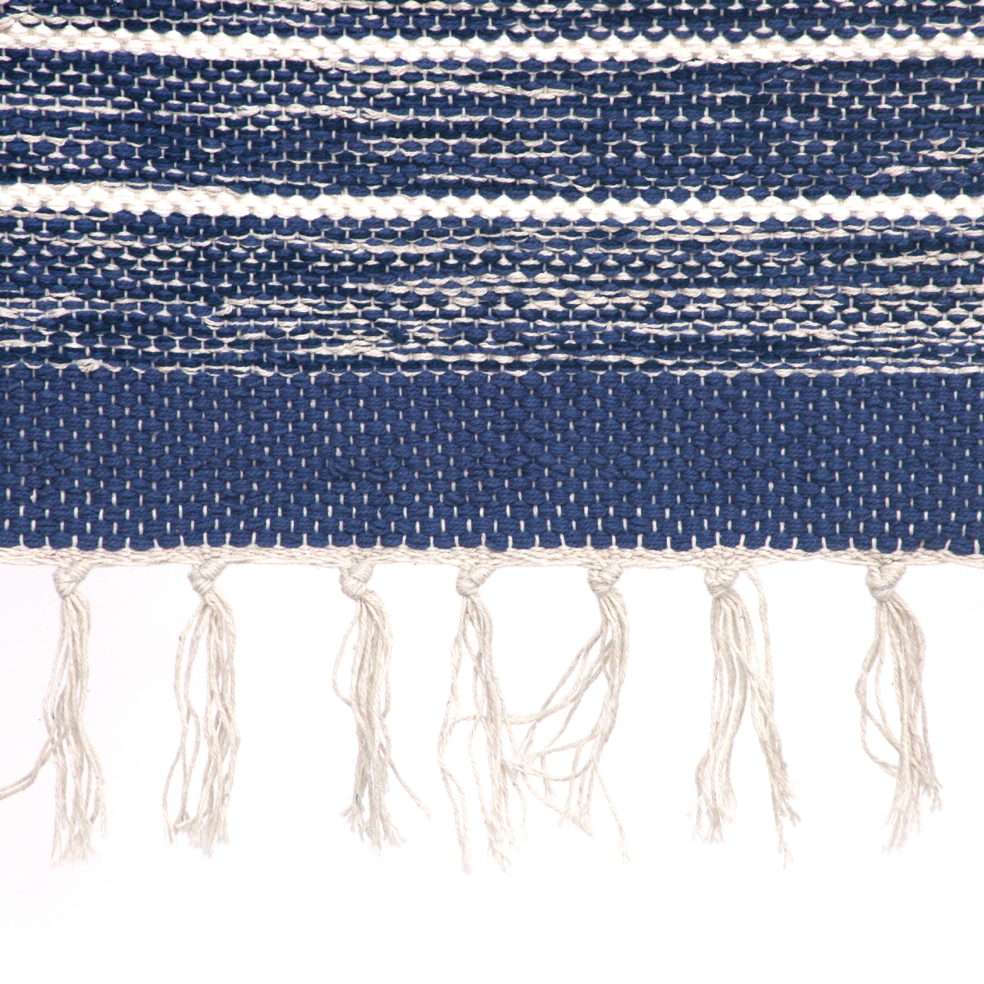 Mini-Rug 'Konam', weiß, blau, T 60 cm, B 90 cm von fischer's lagerhaus