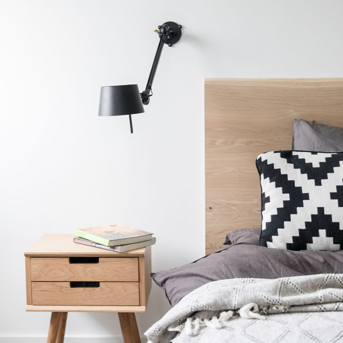 Wandlamp Bolt sidefit small install ash grey