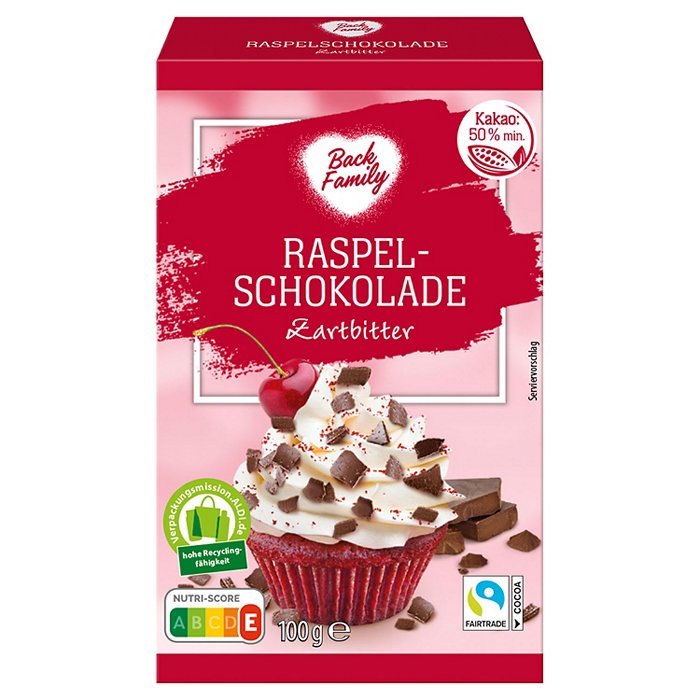 BACK FAMILY BACK FAMILY Raspelschokolade, Zartbitter 100 g