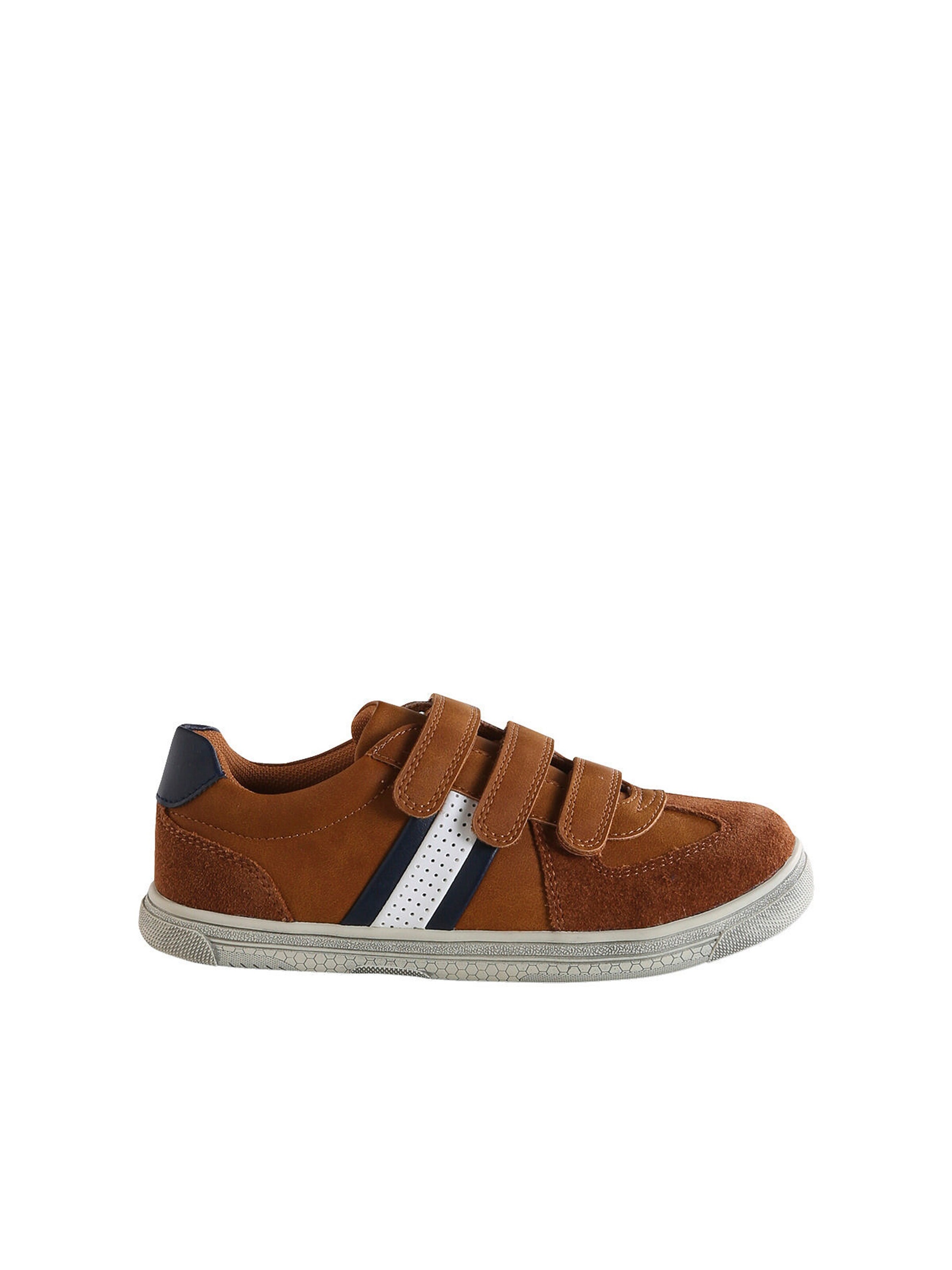 Vertbaudet Jungensneakers mit Klettverschluss braun