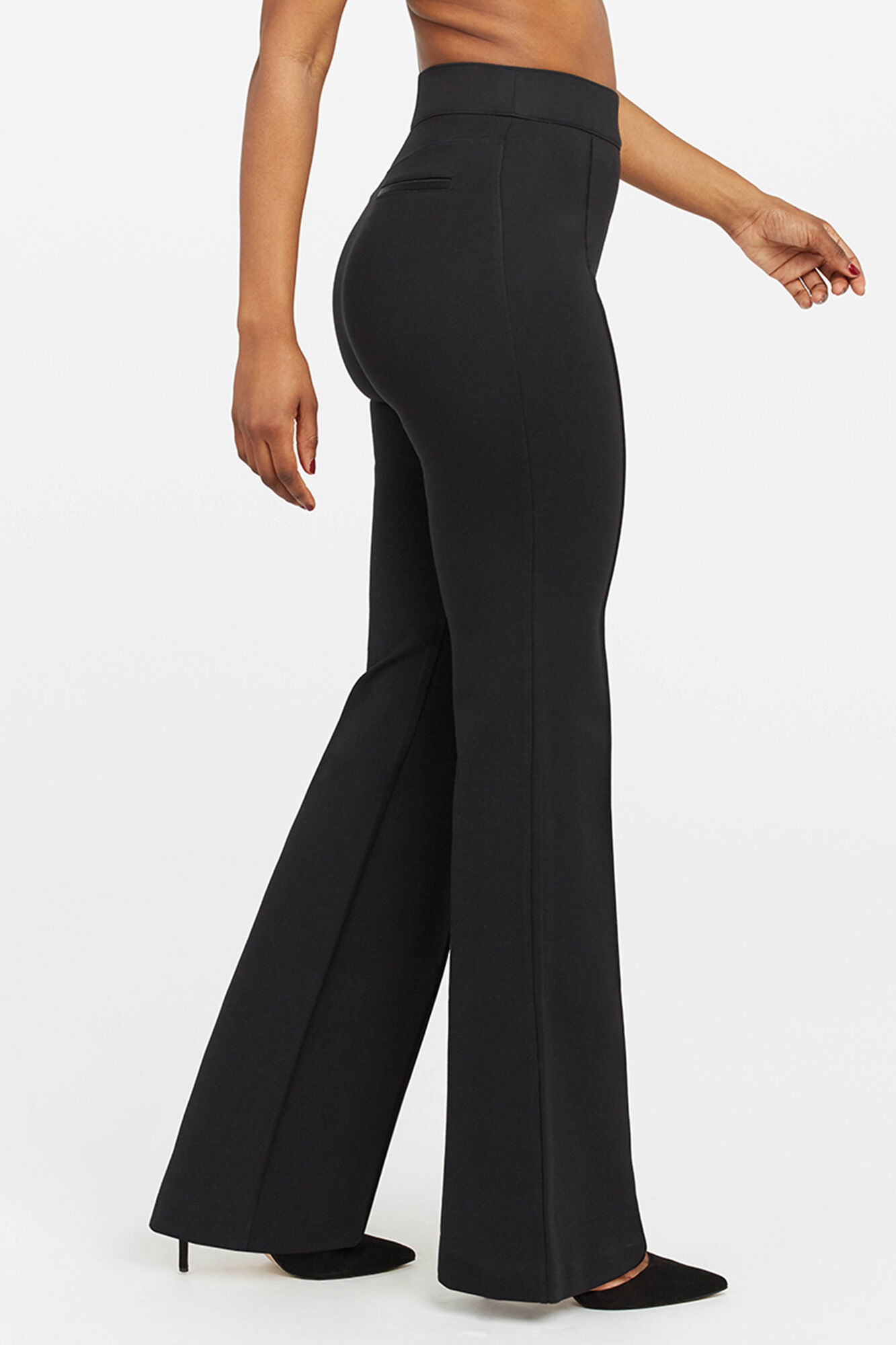 Calça legging modeladora Spanx preta em formato de sino - Preta