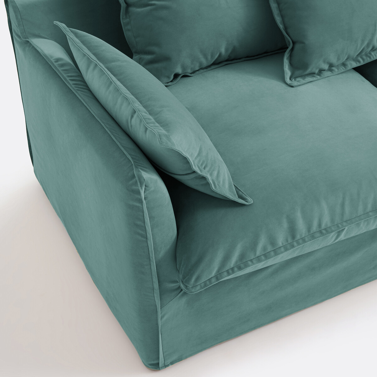 LA REDOUTE INTERIORS<br>Sofá-cama H14 cm, veludo, Odna