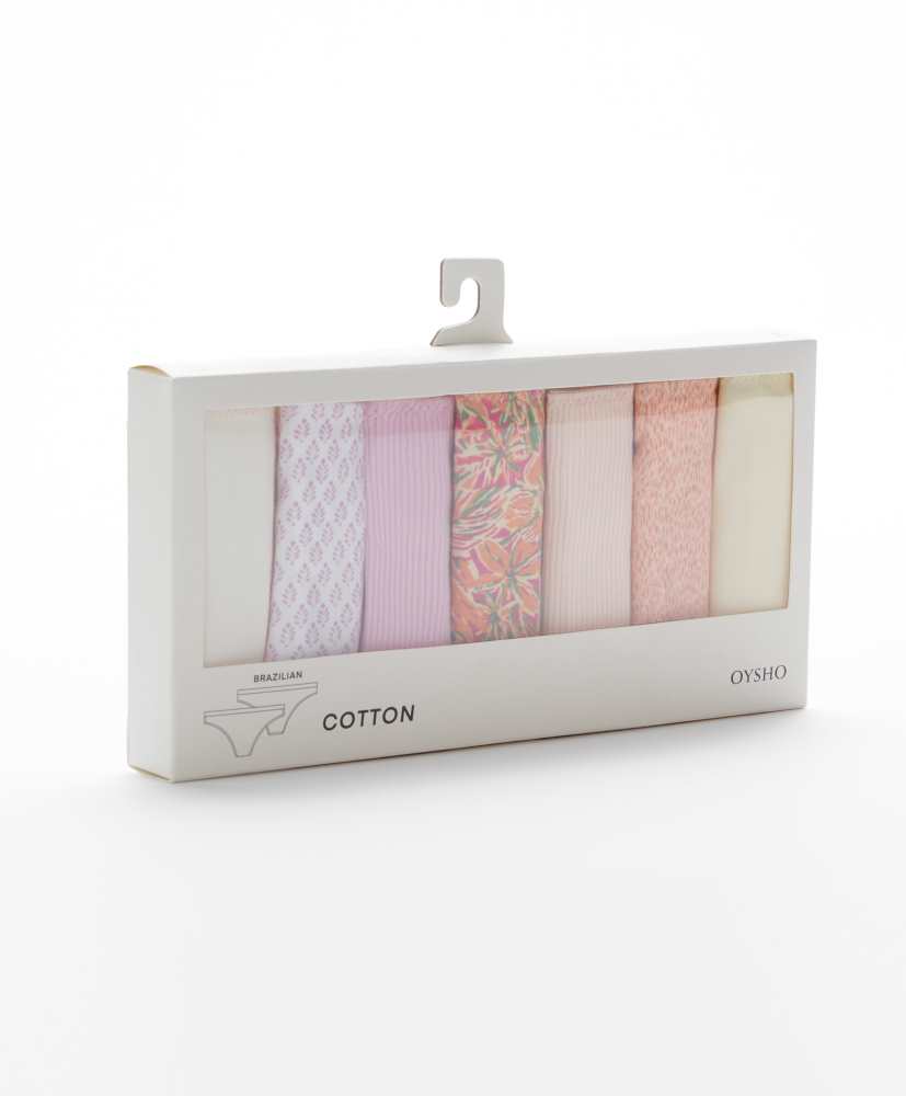 calcinhas de algodão ousadas com texturas estampadas