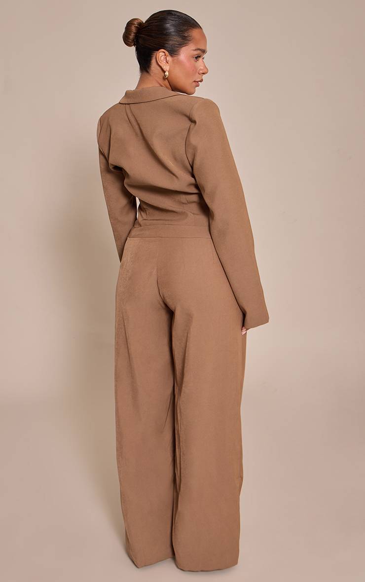 Taupe Combinaison-pantalon Ajustée Tissée Shape