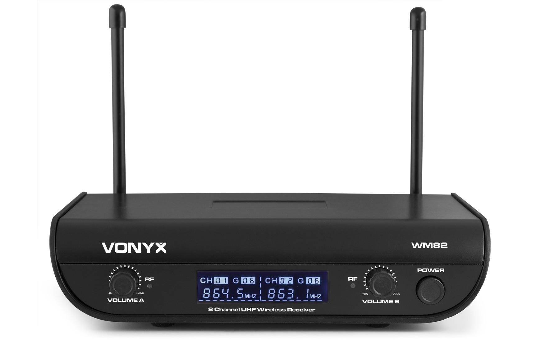 WM82C Set<br>UHF-2-Kanal-Mikrofon Set mit Handmikrofon und Bodypack