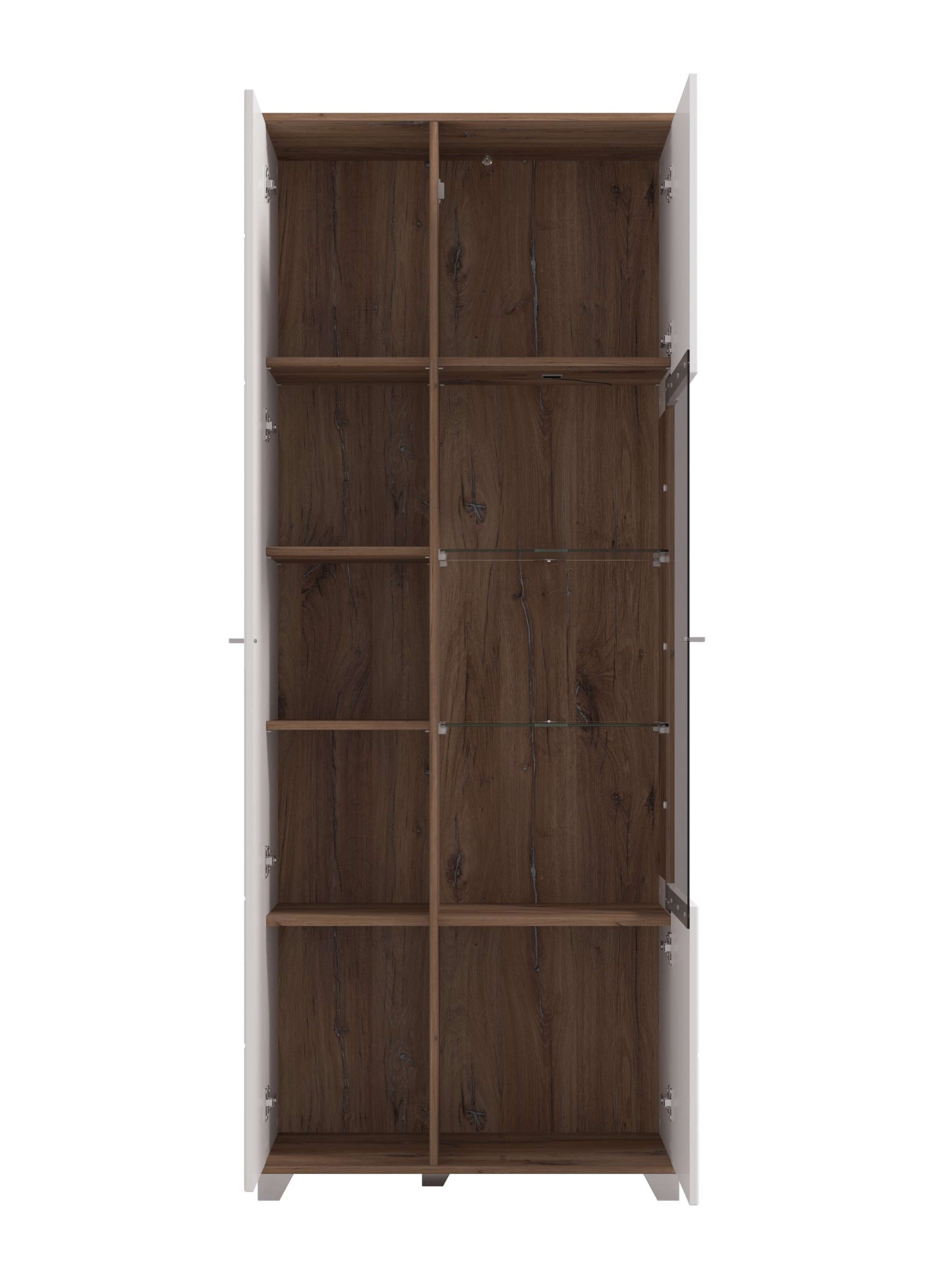INOSIGN Vitrine »Burgundy Vitrinenschrank, Standvitrine, Showcase« Hochglanzfronten, Glastür, Komplettes Innenleben