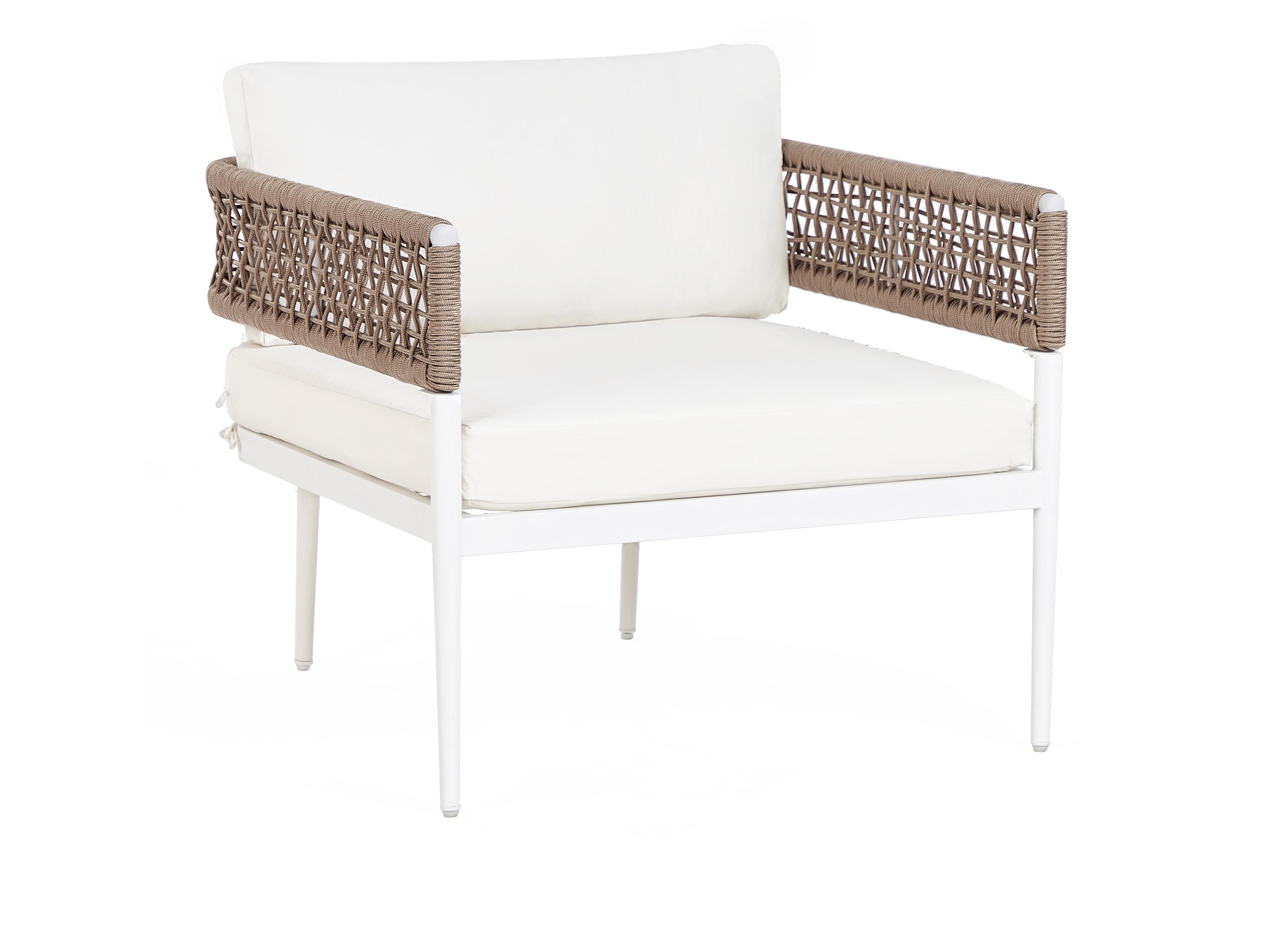 Loungeset met tafel 5-zits SERLA Metaal Wit