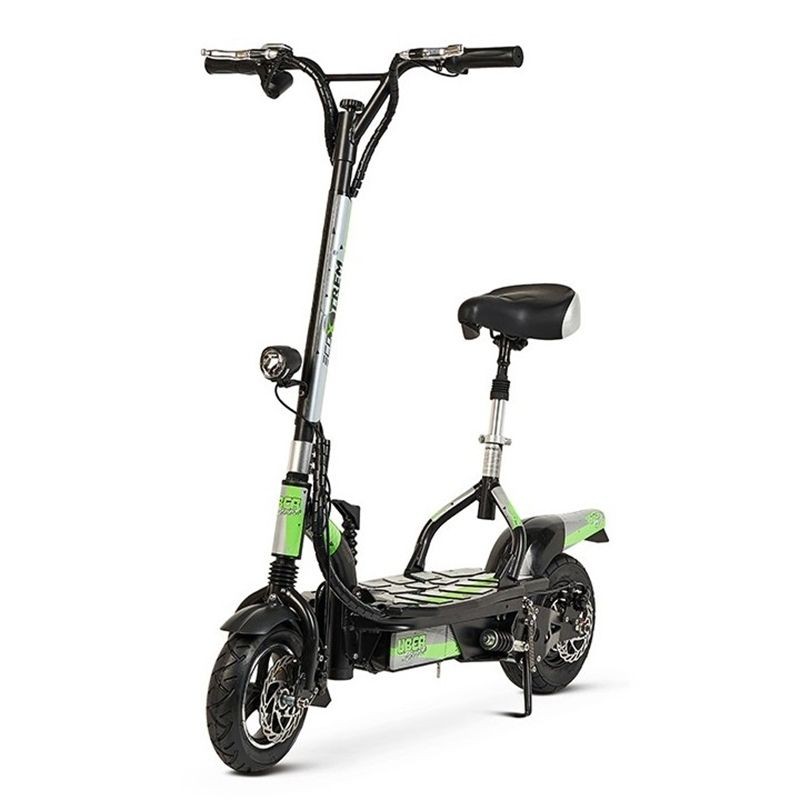 Patinete elétrico de 300 W com assento, dobrável e ecológico.