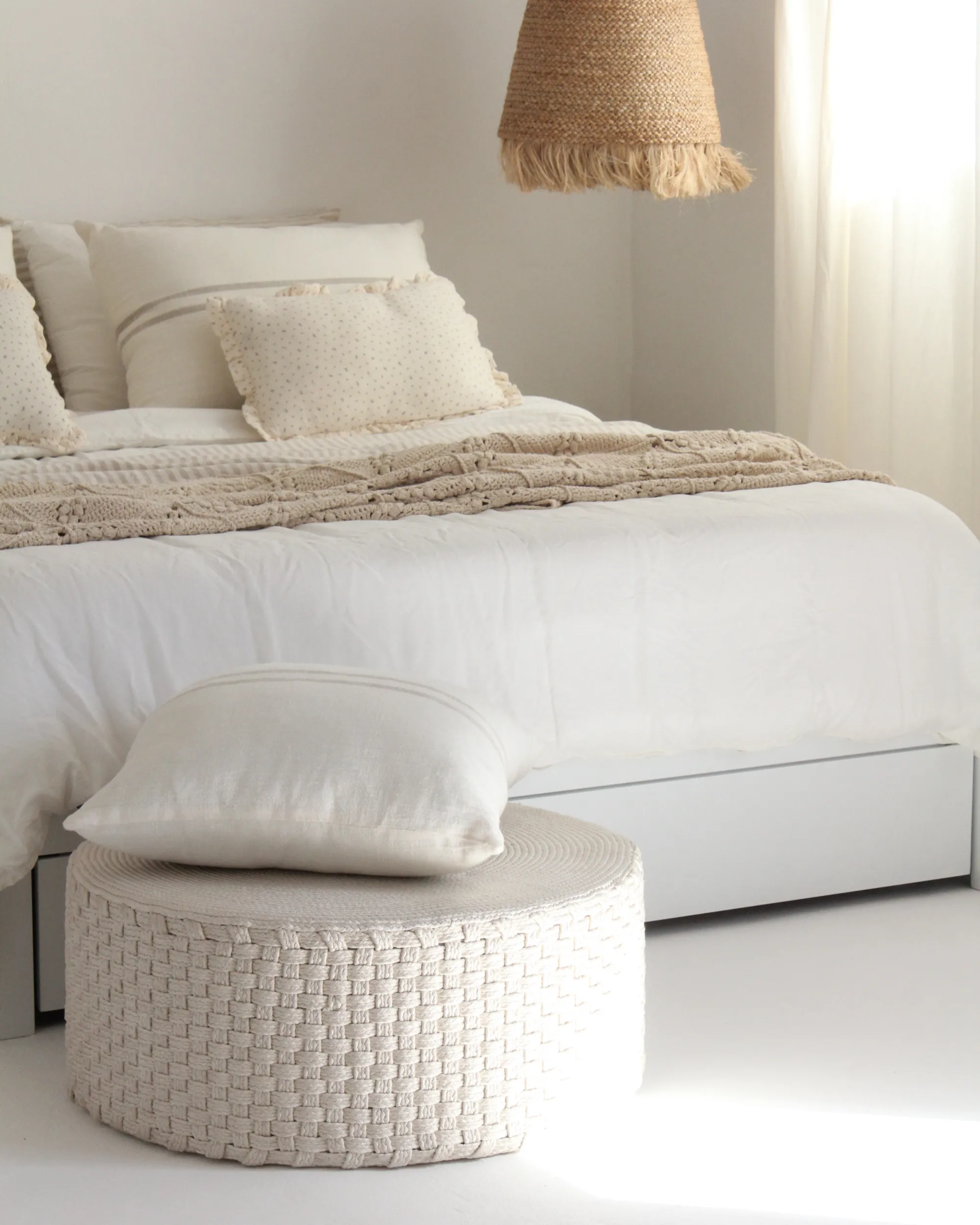 Buitenpoef lichtbeige ⌀ 70 cm MITHI