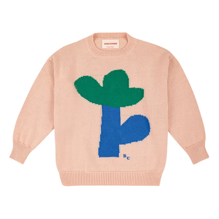 Bobo Choses Pull Fleuri | Rose pâle