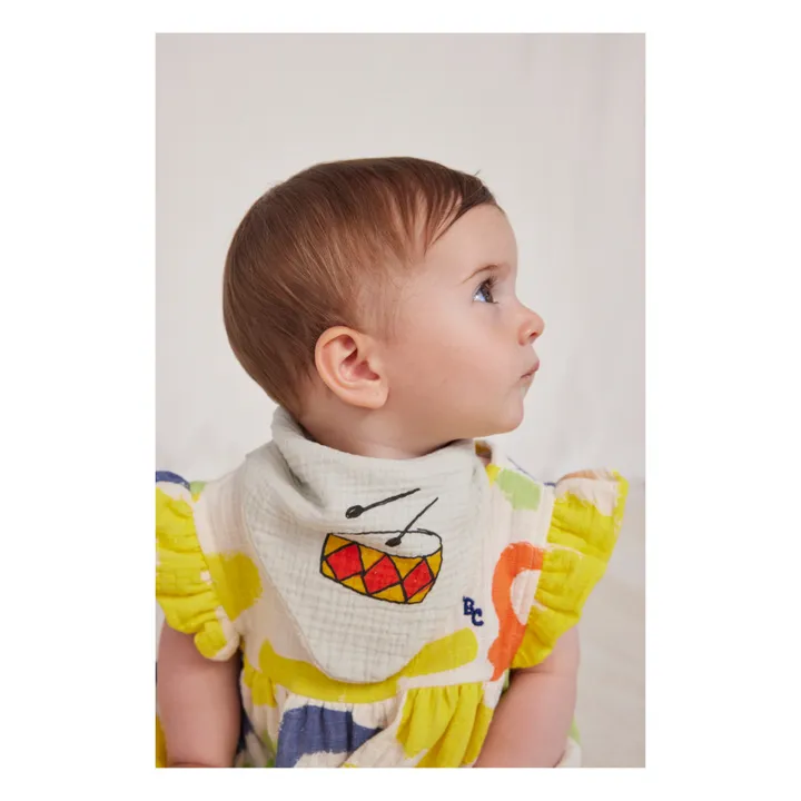 Bobo Choses Lot 2 Bavoirs Coton Bio Tambours | Ecru