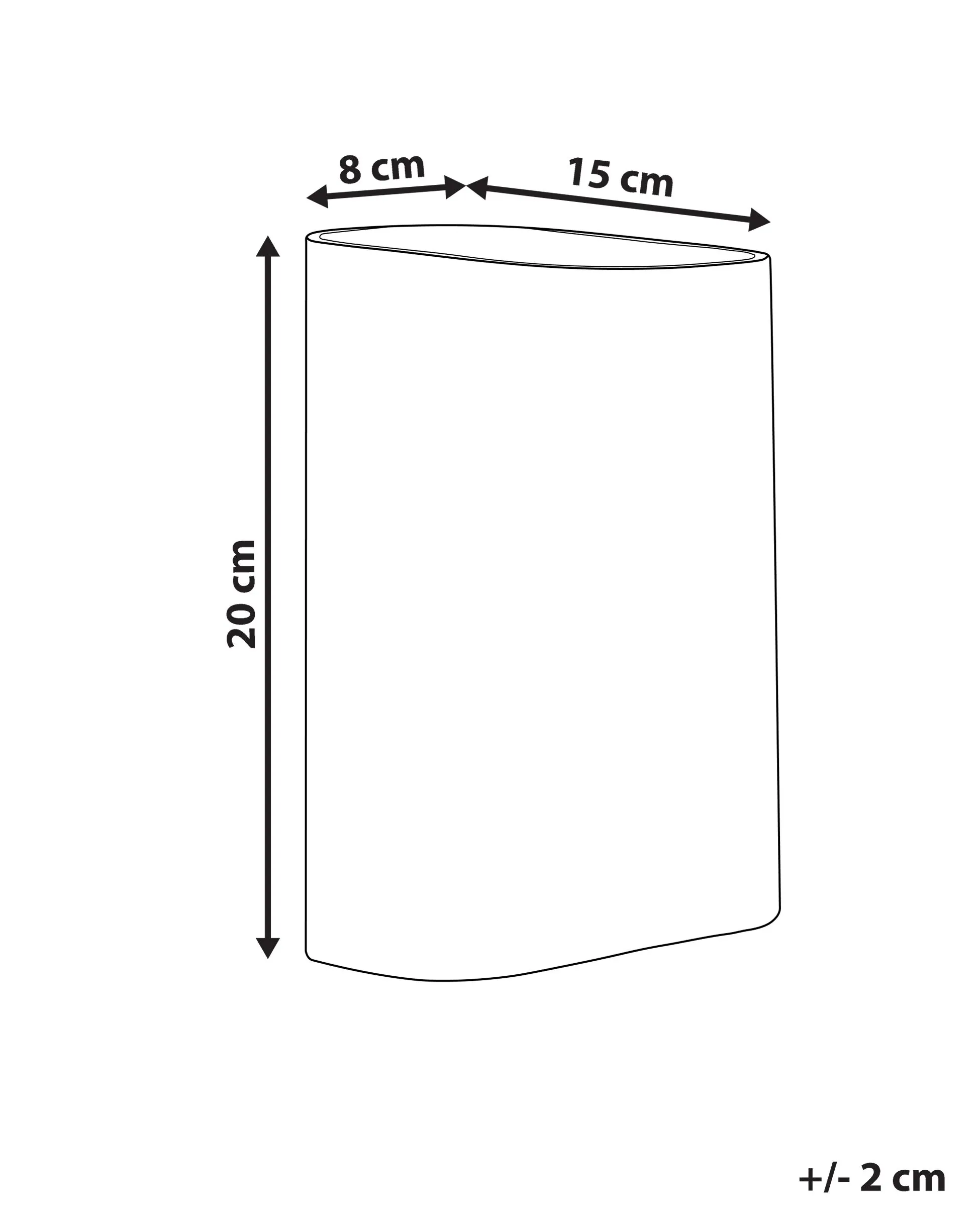 Bloemenvaas MITATA Glas 20 cm Grijs