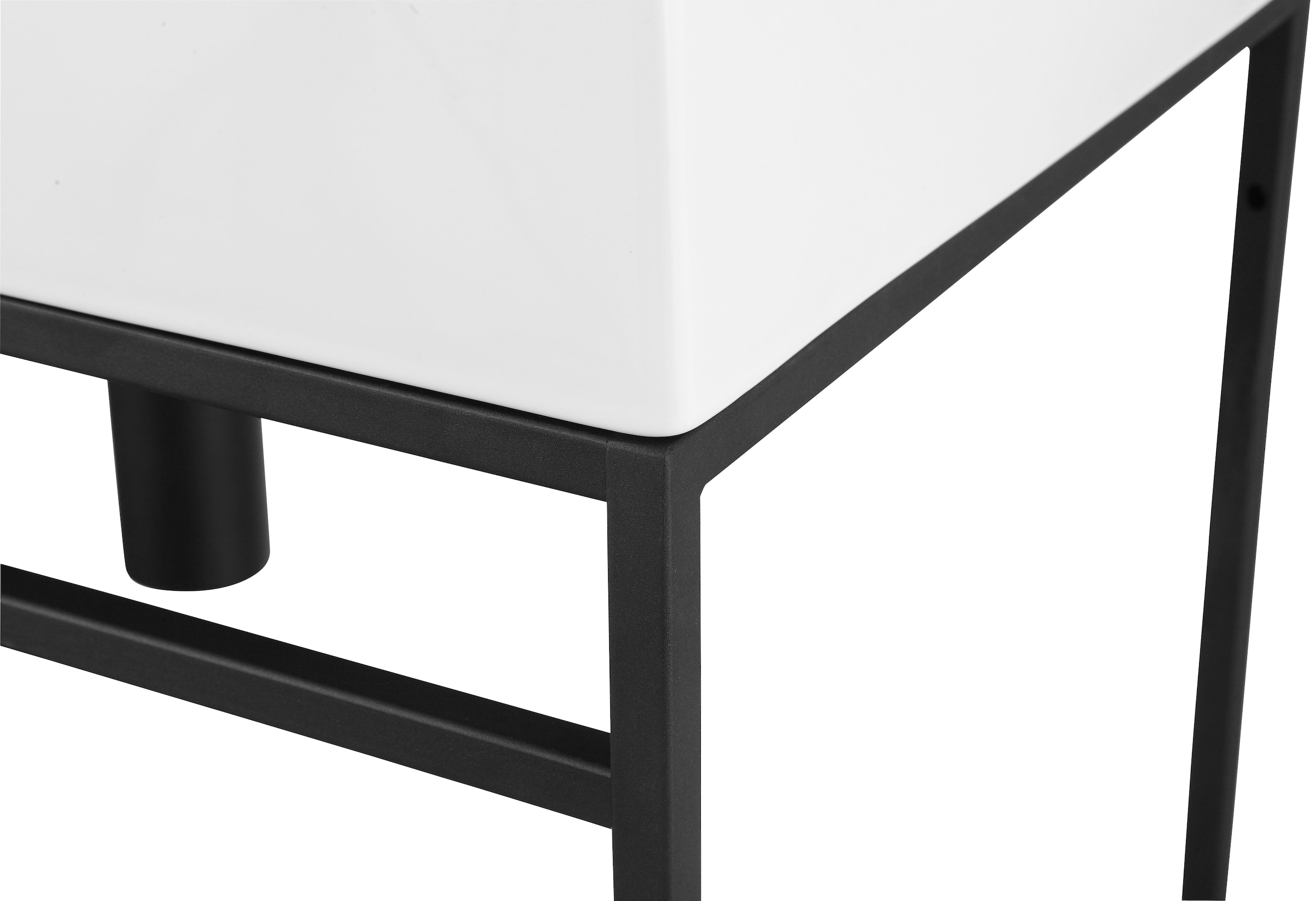 welltime Waschtisch »Loft« Badmöbel, schwarz, mit Keramikwaschbecken, Breite 60cm