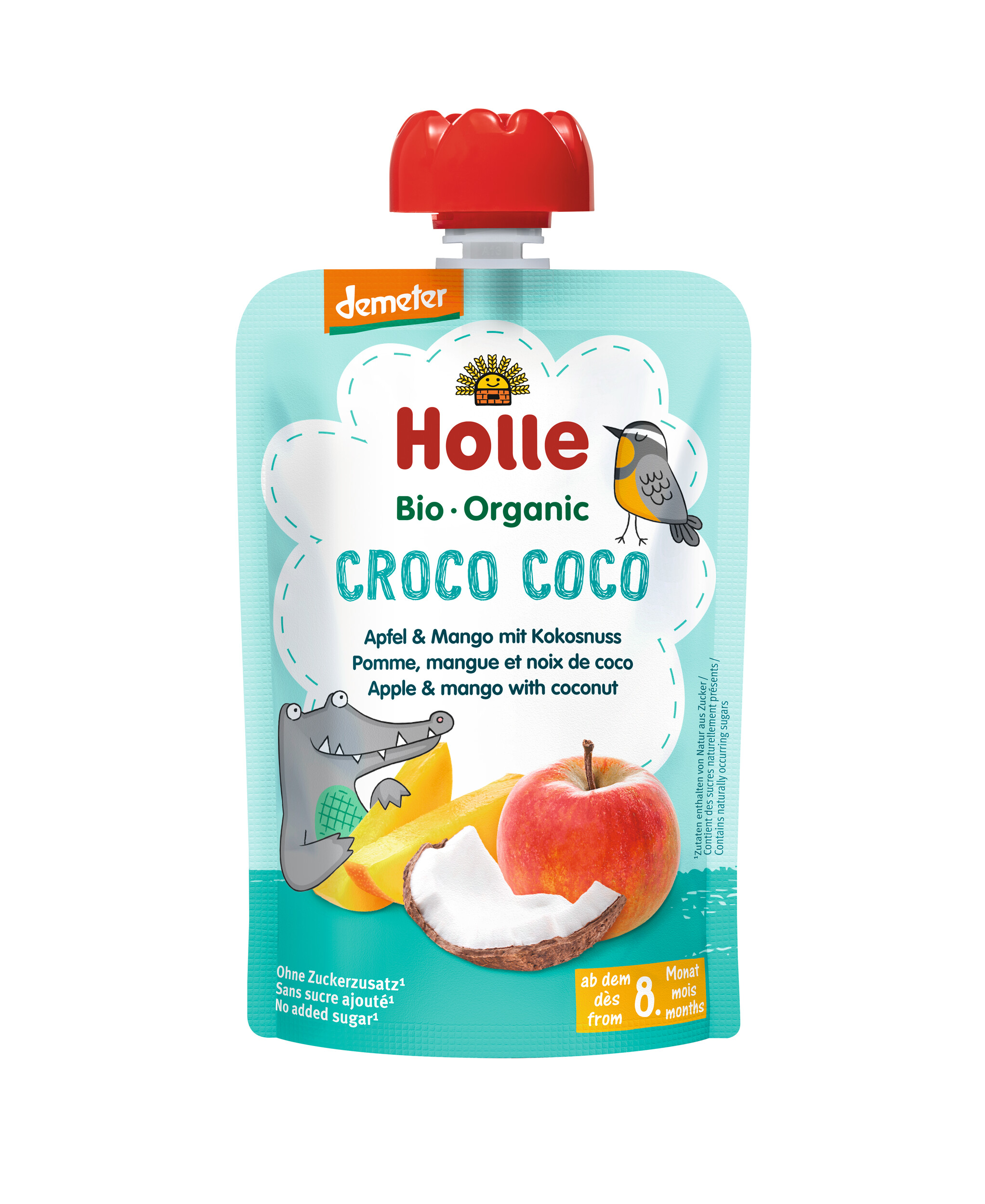 HOLLE Croco Coco - Pouchy Apfel Mango Kokosnuss 100 g