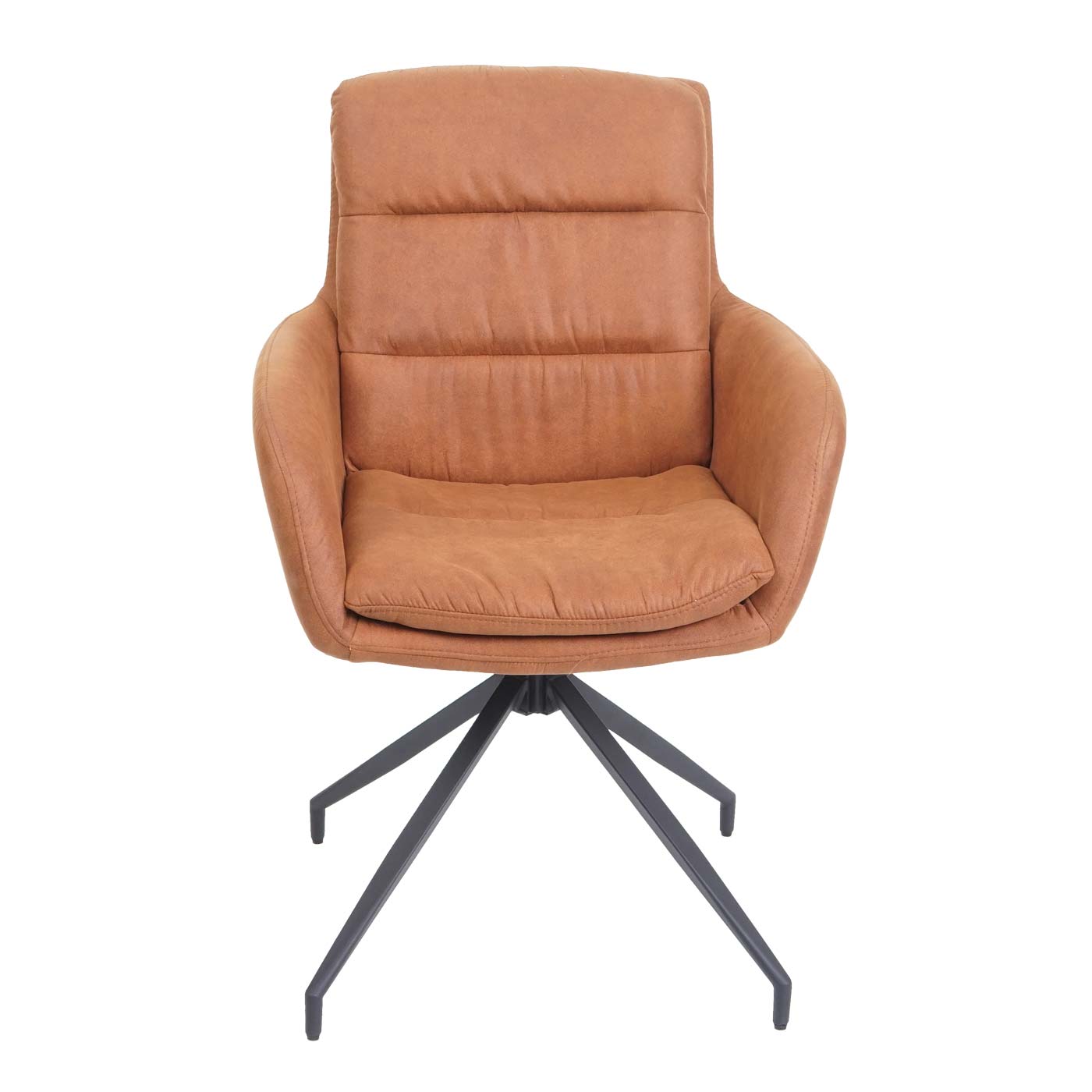 Esszimmerstuhl MCW-K32, Küchenstuhl Lehnstuhl Stuhl, drehbar Auto-Position, Stoff MVG ~ Wildleder-Optik braun