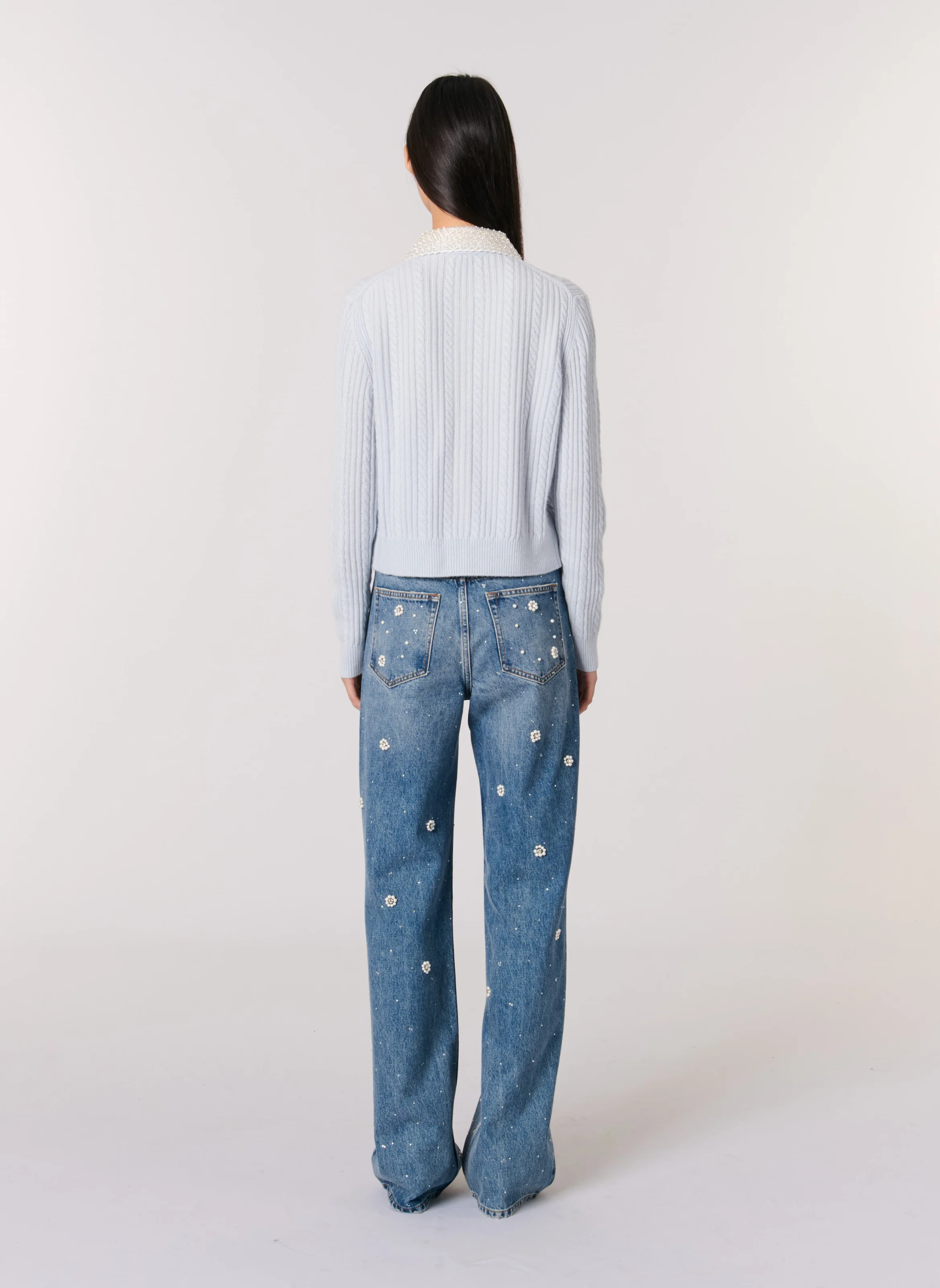 Gilet en laine mélangée | Bleu