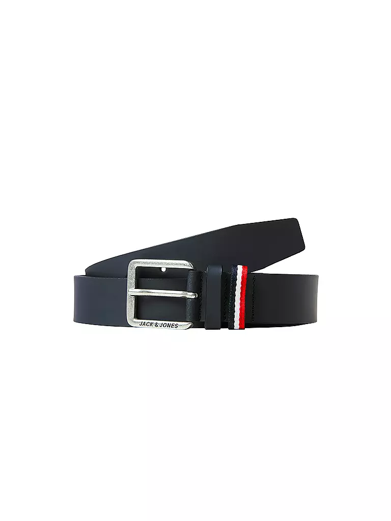 JACK & JONES Ledergürtel JACESPO dunkelblau