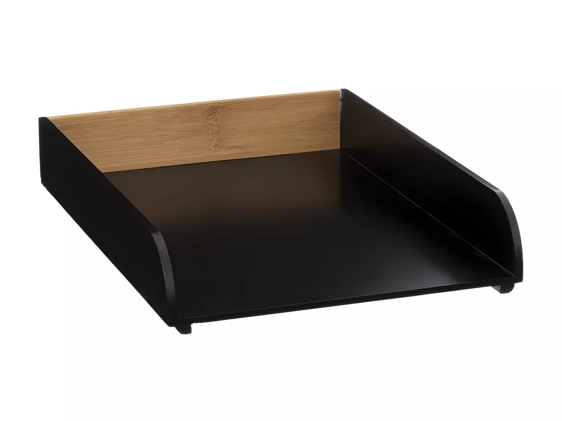 Organiseur de bureau Range document empilable en Bois et Bambou