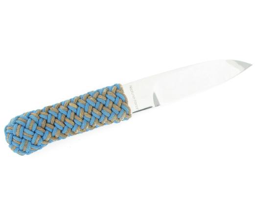 Pen Skoulm - manche cordes GRIS et BLEU Couteau de poche par Neptunia