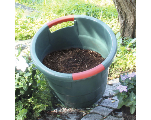 GARANTIA ronde tuinmand, 45 L, kunststof, Ø 49 cm x 38 cm, groen
