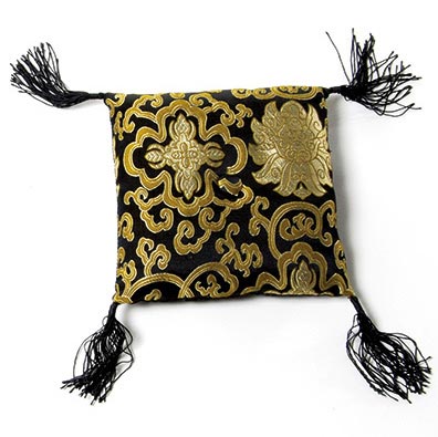 Klangschalenkissen, schwarz/gold, L 20 cm, B 20 cm, H 5 cm günstig bestellen