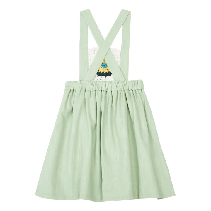 RKO Robe Tablier Lin Crochet | Sauge