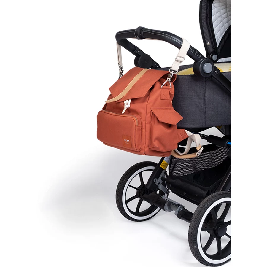 KAOS Wickelrucksack Ransel terracotta  natur