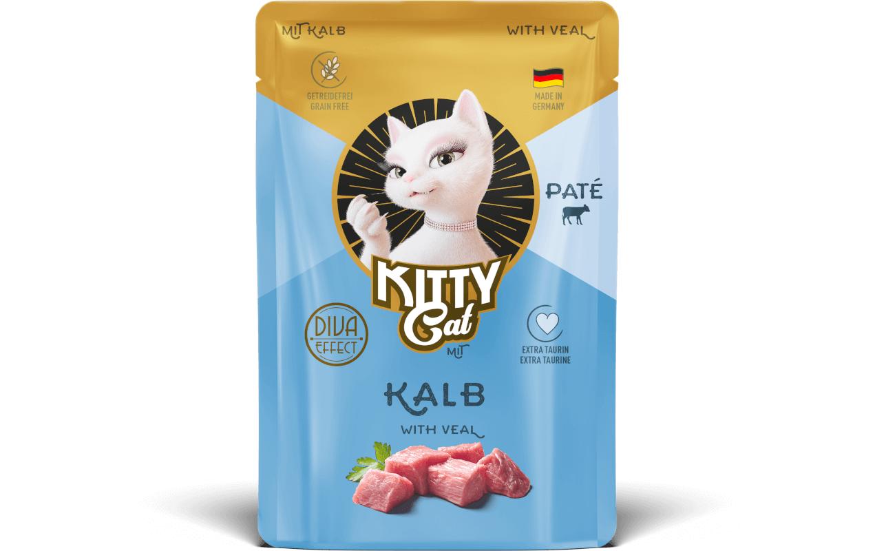 Nassfutter Paté Pouch Kalb 85 gAlleinfuttermittel für ausgewachsene Katzen