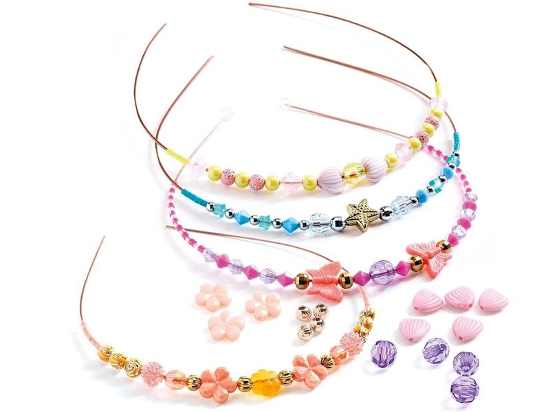 DJECO Bastelset Haarreifen Basteln Schmuck-Bastelset