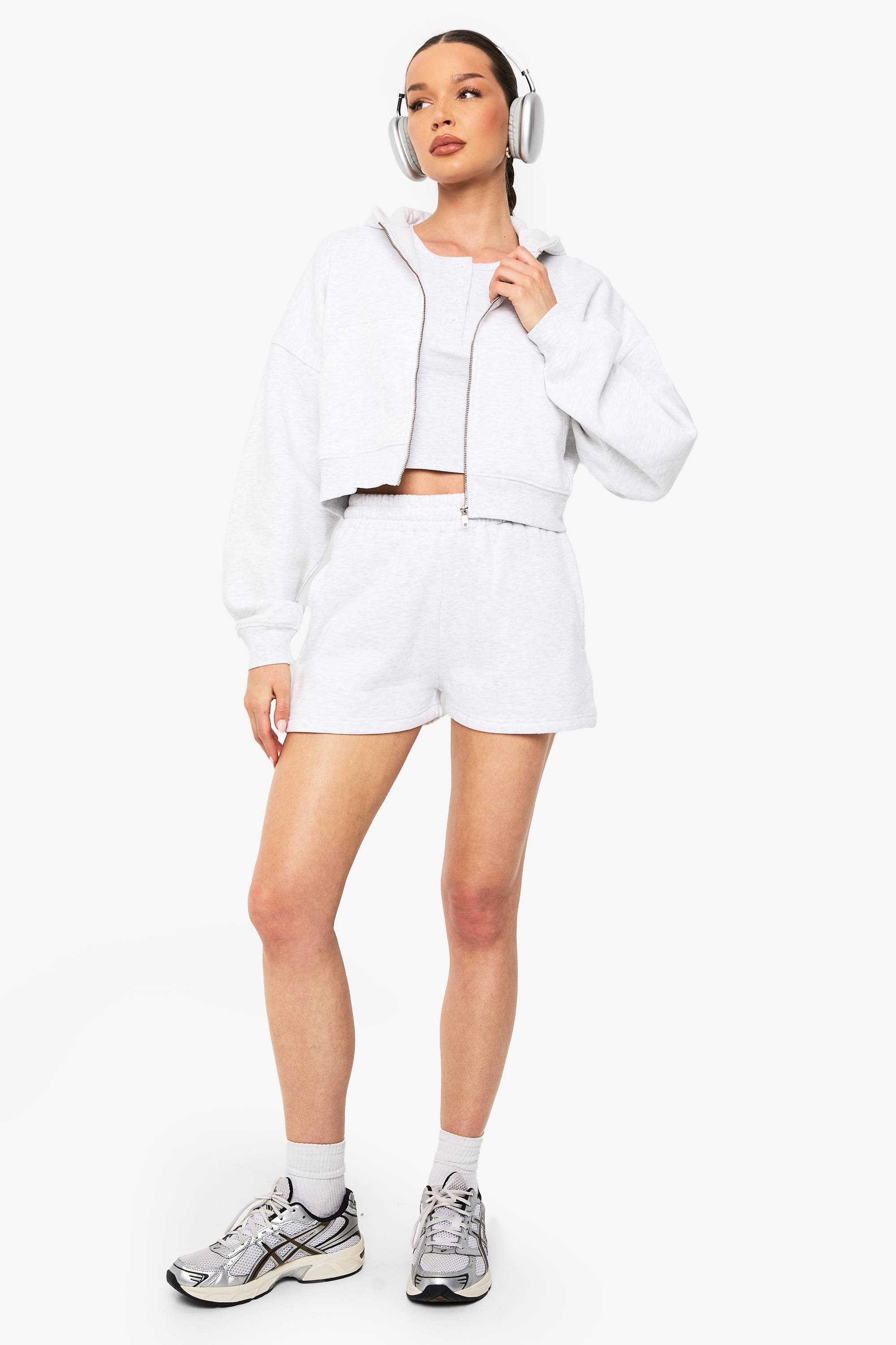 boohoo Sweat À Casynthétiqueche Oversize Boxy Avec Manches Ballon Et Fermeture Zippée