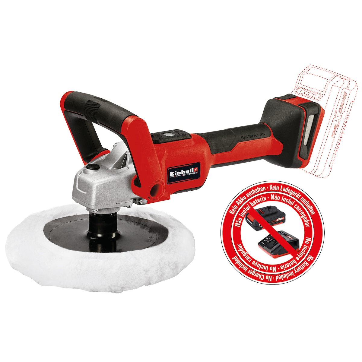 Batteridrevet poler-/slipemaskin, CE-CP 18/180 Li E-Solo