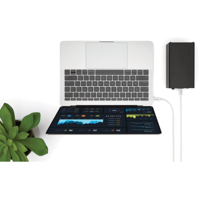 StarTech.com Câble Thunderbolt 3 de 2 m - 20 Gb/s - Compatible Thunderbolt, USB et DisplayPort - Blanc