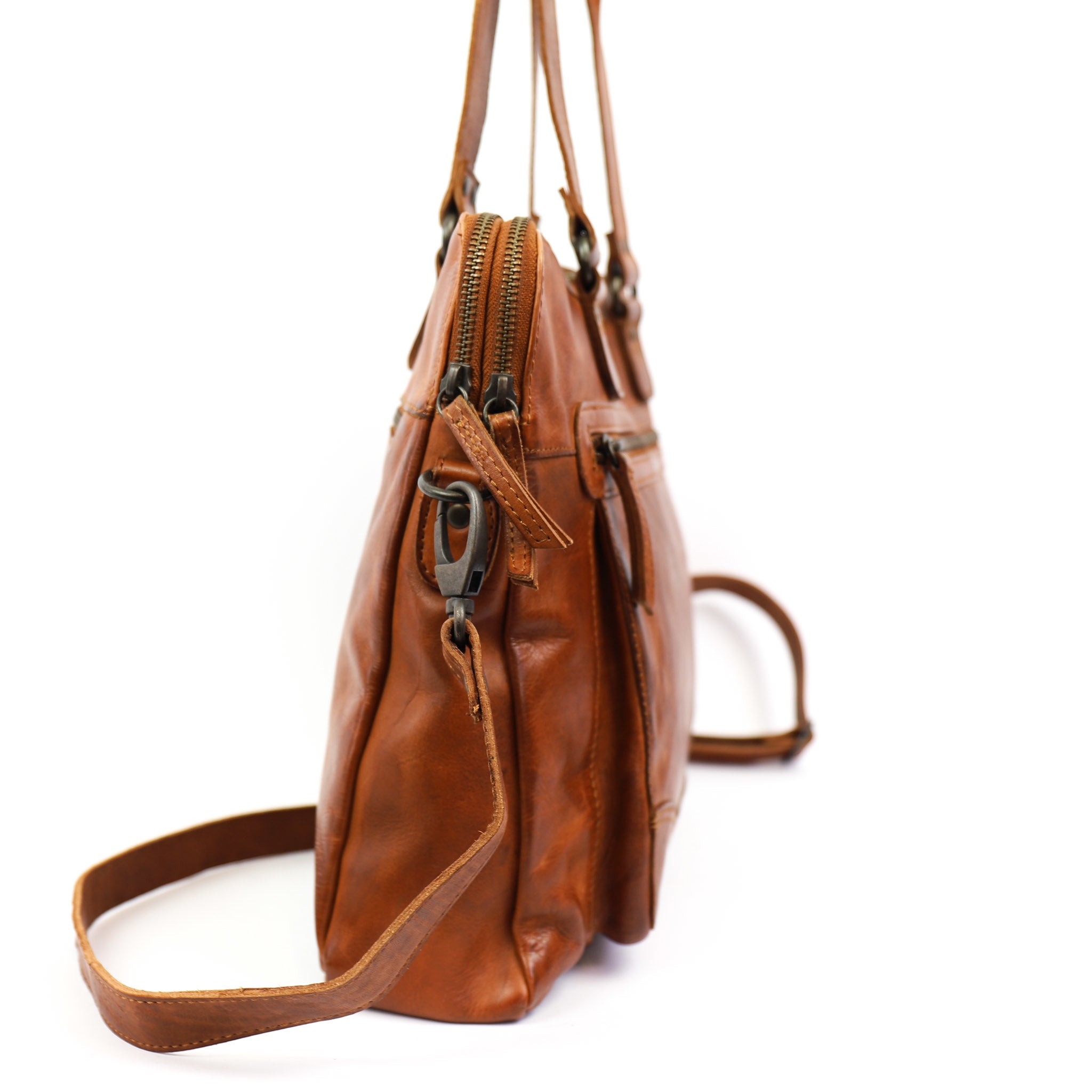Hand-/schoudertas 'Lia' cognac Cognac