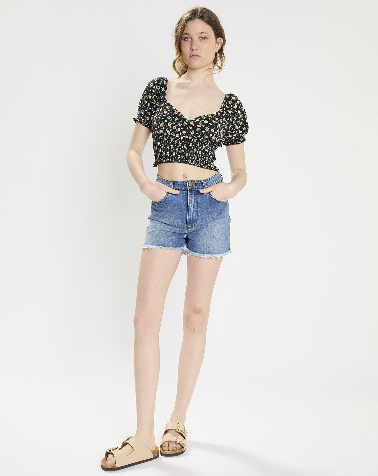 Billabong Short en jean So Cheeky bleu