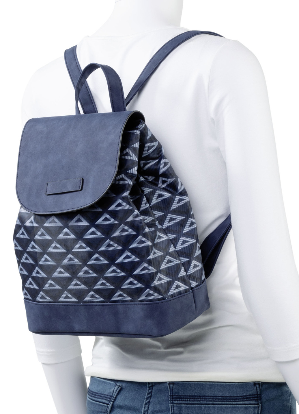 Rucksack mit effektvoll dessiniertem Textil