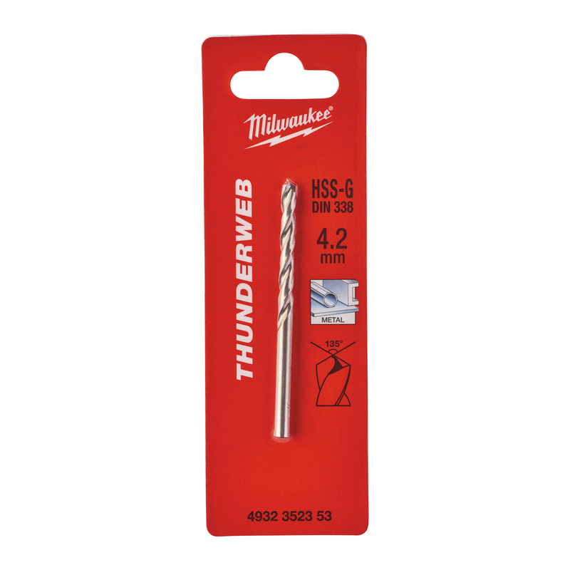 Milwaukee metaalboor HSS-G Thunderweb 4.2x75mm